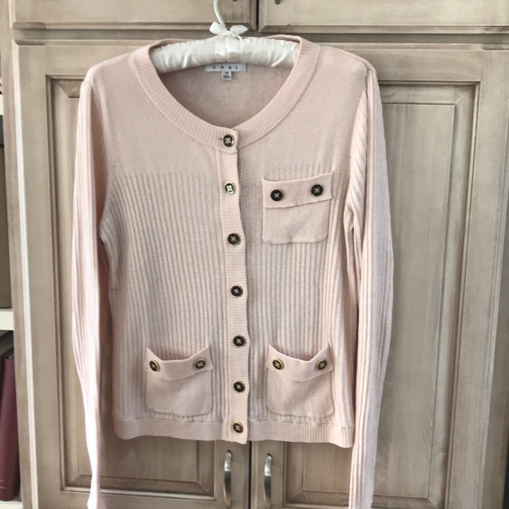 CAbi cardigan sz M euc cotton cashmere blend